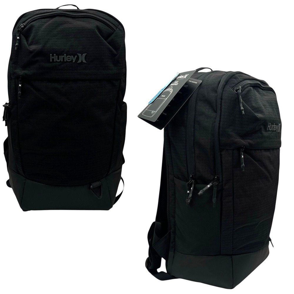 Hurley Mens One and Only Classic Backpack Solid‎ Black Fits 15" Laptop Padded